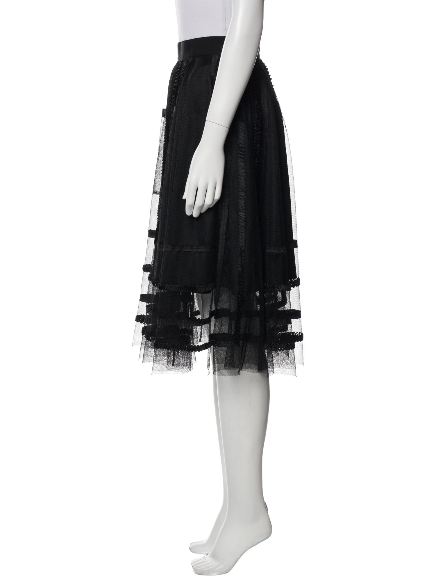 Nina Ricci Silk Knee-Length Skirt