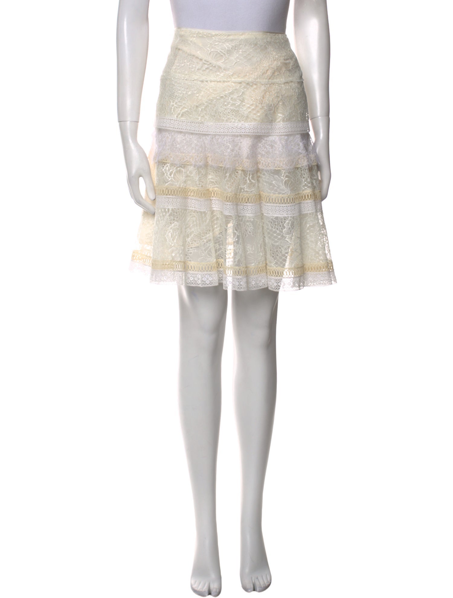 Nina Ricci Lace Pattern Knee-Length Skirt