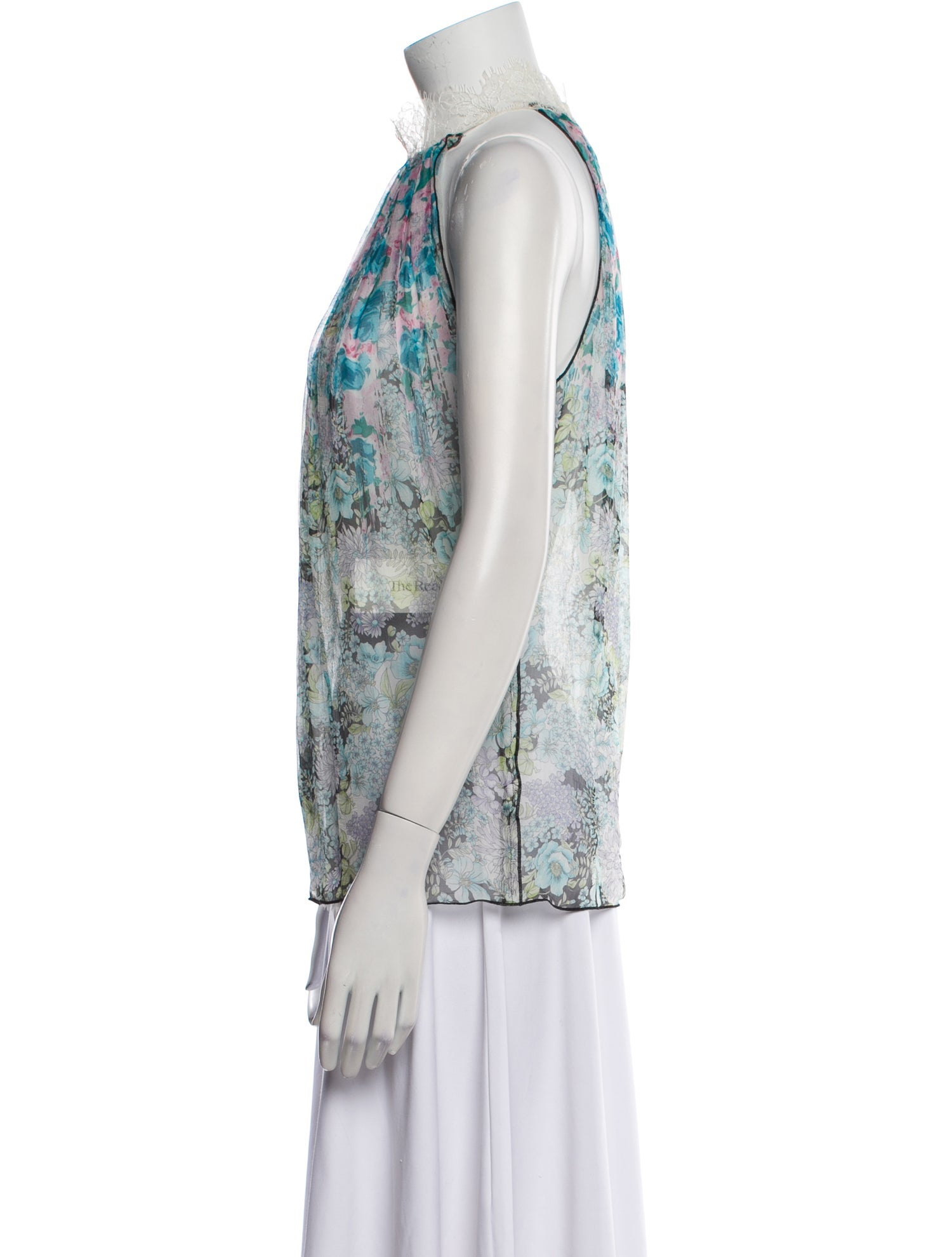 Nina Ricci Silk Floral Print Blouse