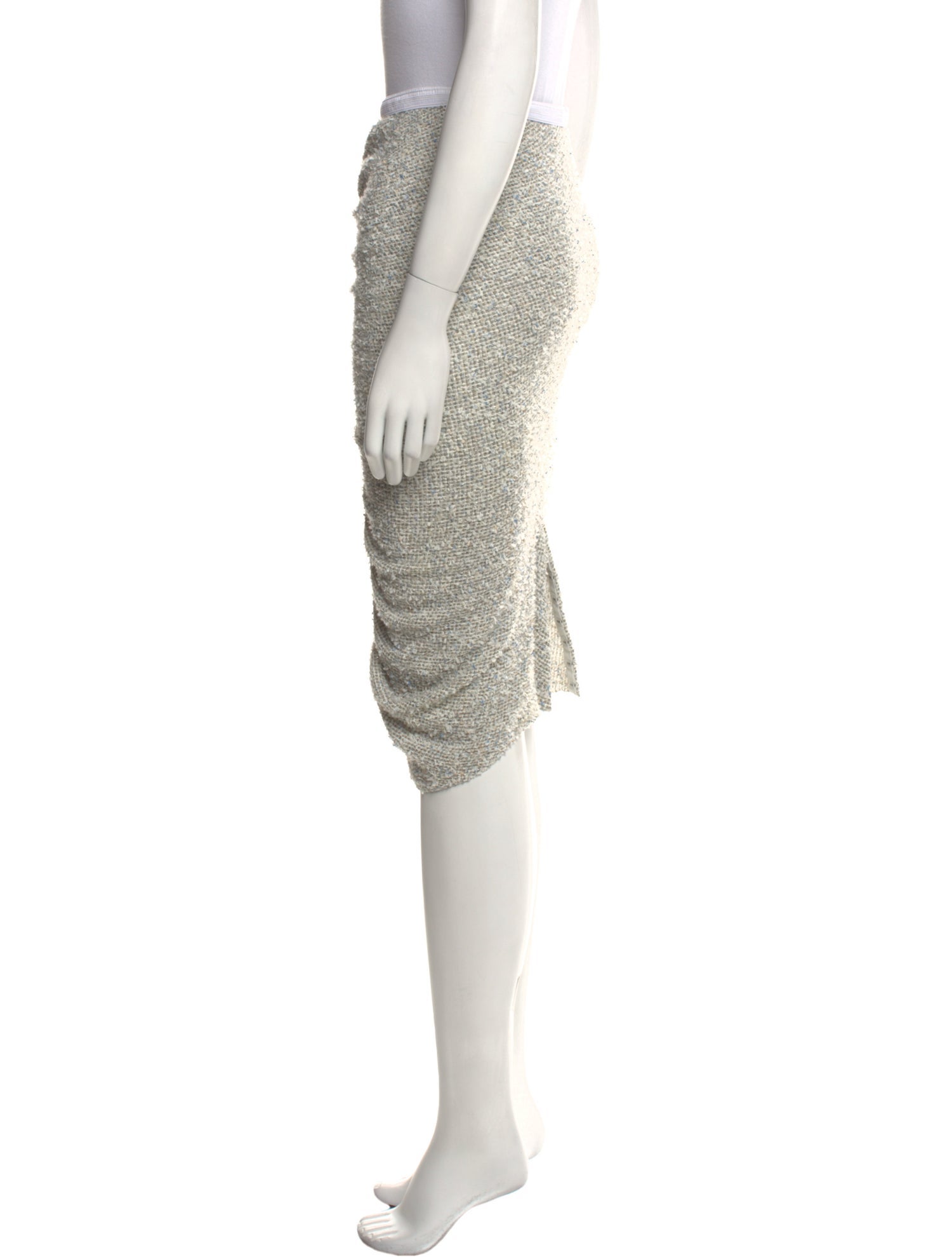 Nina Ricci Fringe Trim Accent Knee-Length Skirt w/ Tags