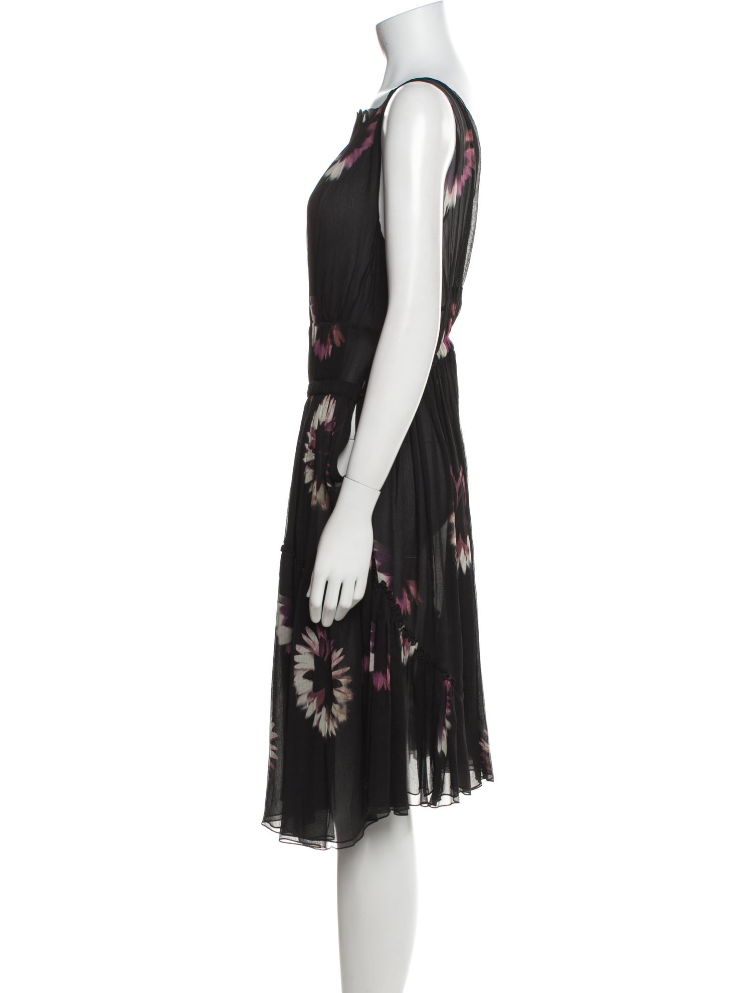 Nina Ricci Floral Print Knee-Length Dress