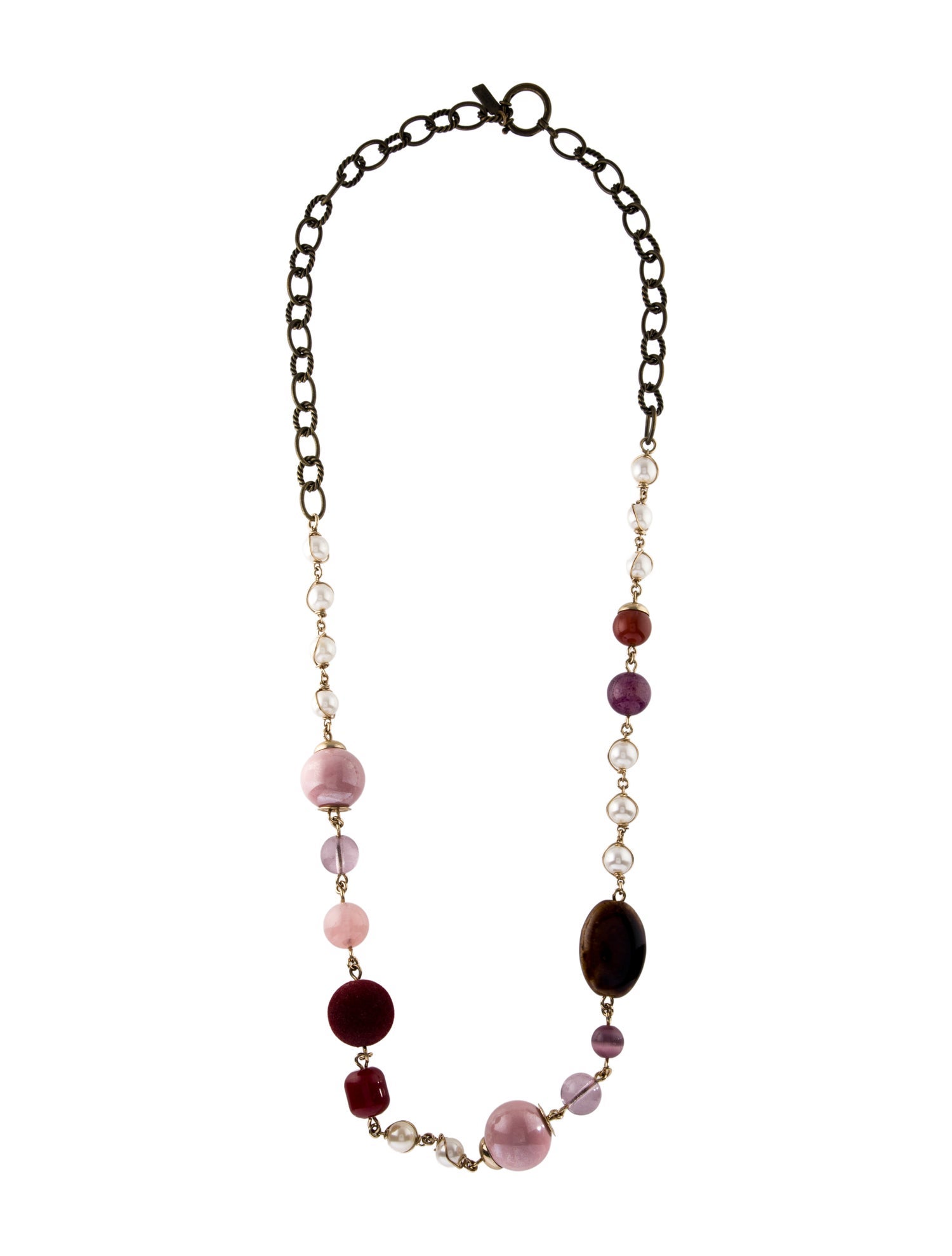 Nina Ricci Faux Pearl & Bead Strand Necklace