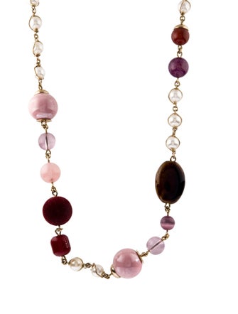 Nina Ricci Faux Pearl & Bead Strand Necklace