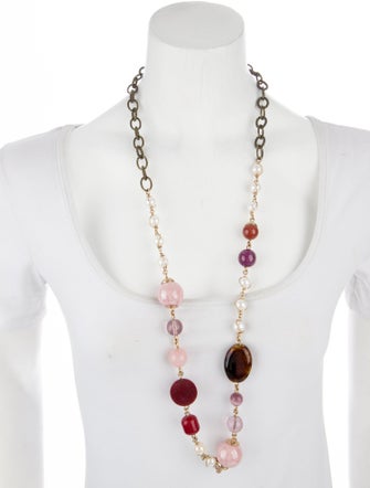 Nina Ricci Faux Pearl & Bead Strand Necklace