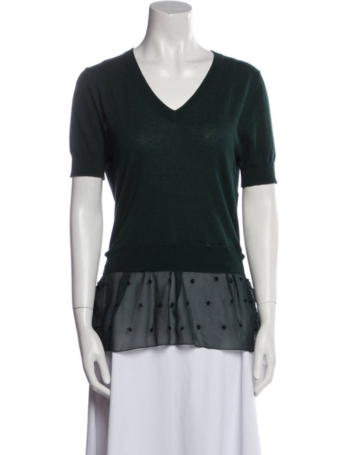 Nina Ricci Cashmere V-Neck T-Shirt