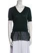 Nina Ricci Cashmere V-Neck T-Shirt