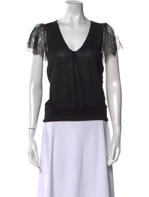 Nina Ricci Silk V-Neck Top