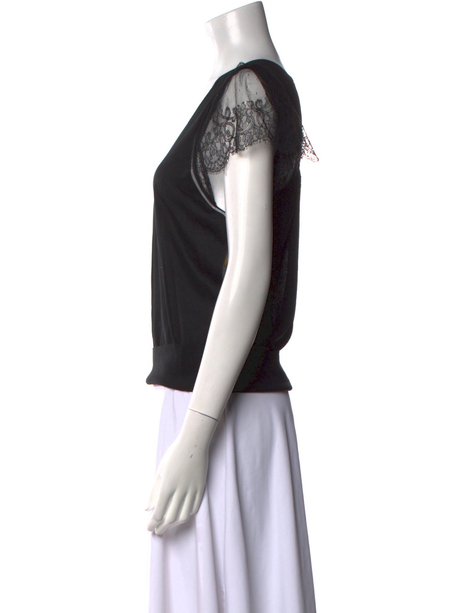 Nina Ricci Silk V-Neck Top