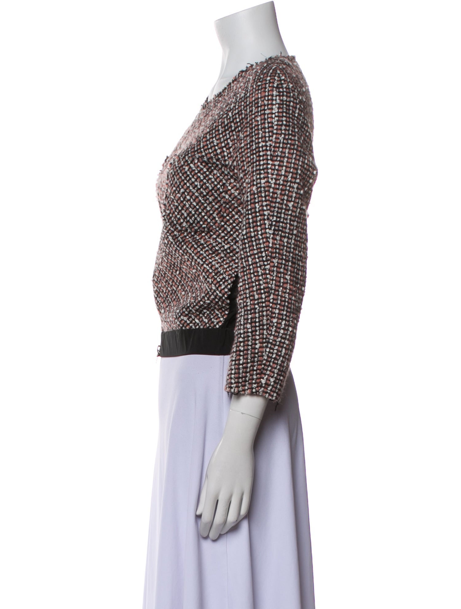 Nina Ricci Virgin Wool Tweed Pattern Evening Jacket