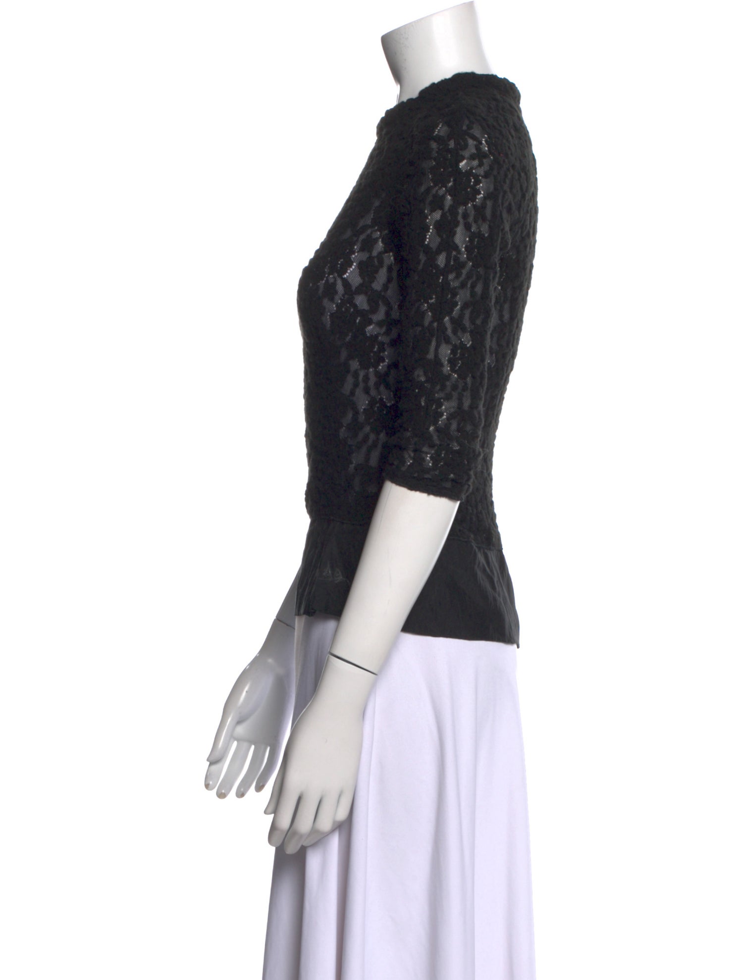 Nina Ricci Wool Lace Pattern Top
