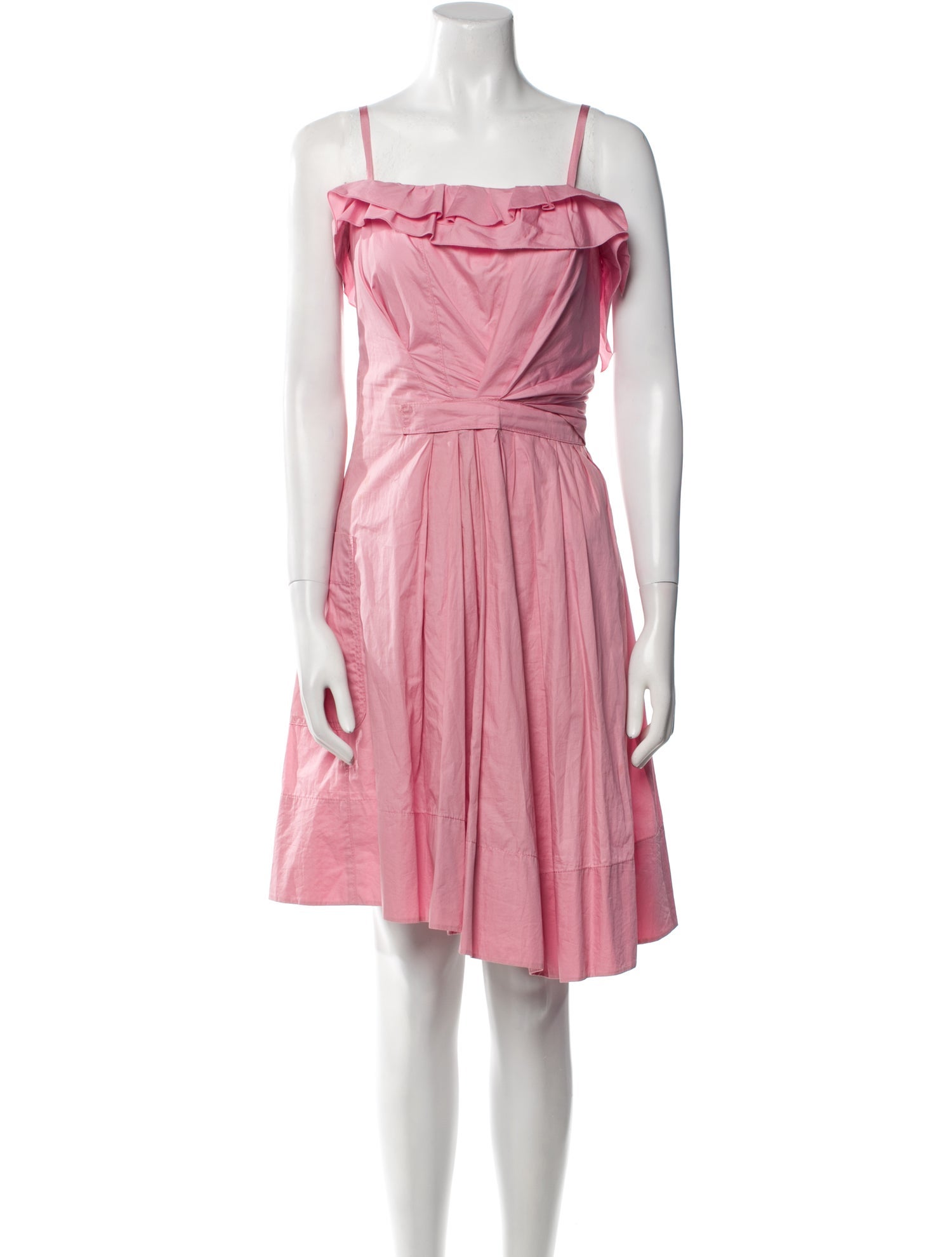 Nina Ricci Square Neckline Knee-Length Dress