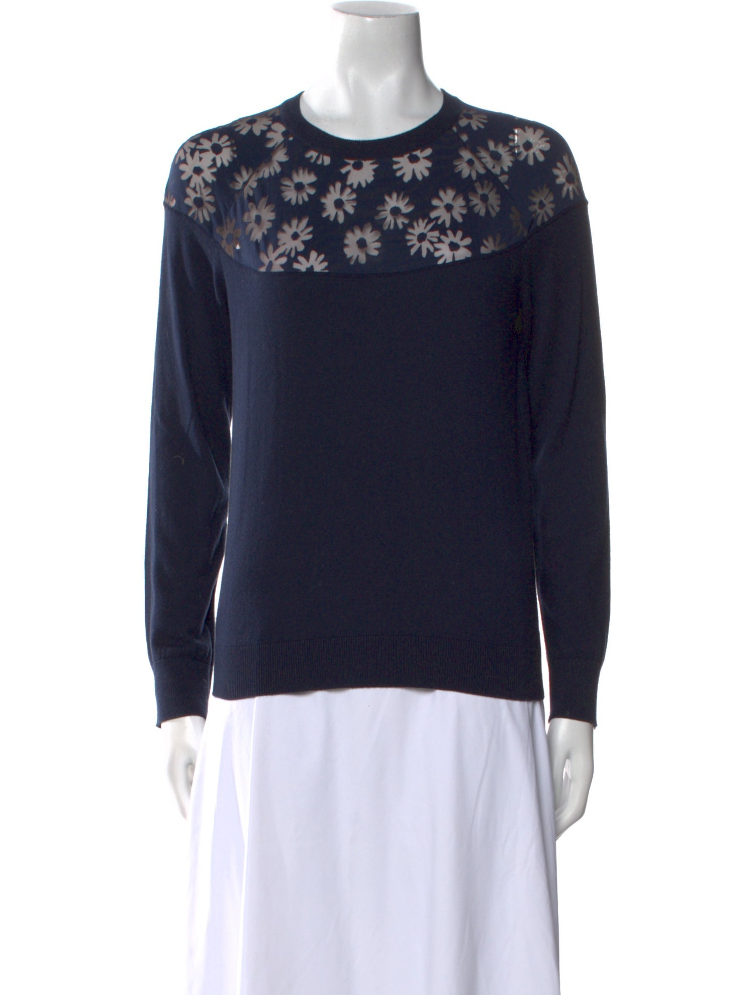 Nina Ricci Printed Crew Neck Sweater