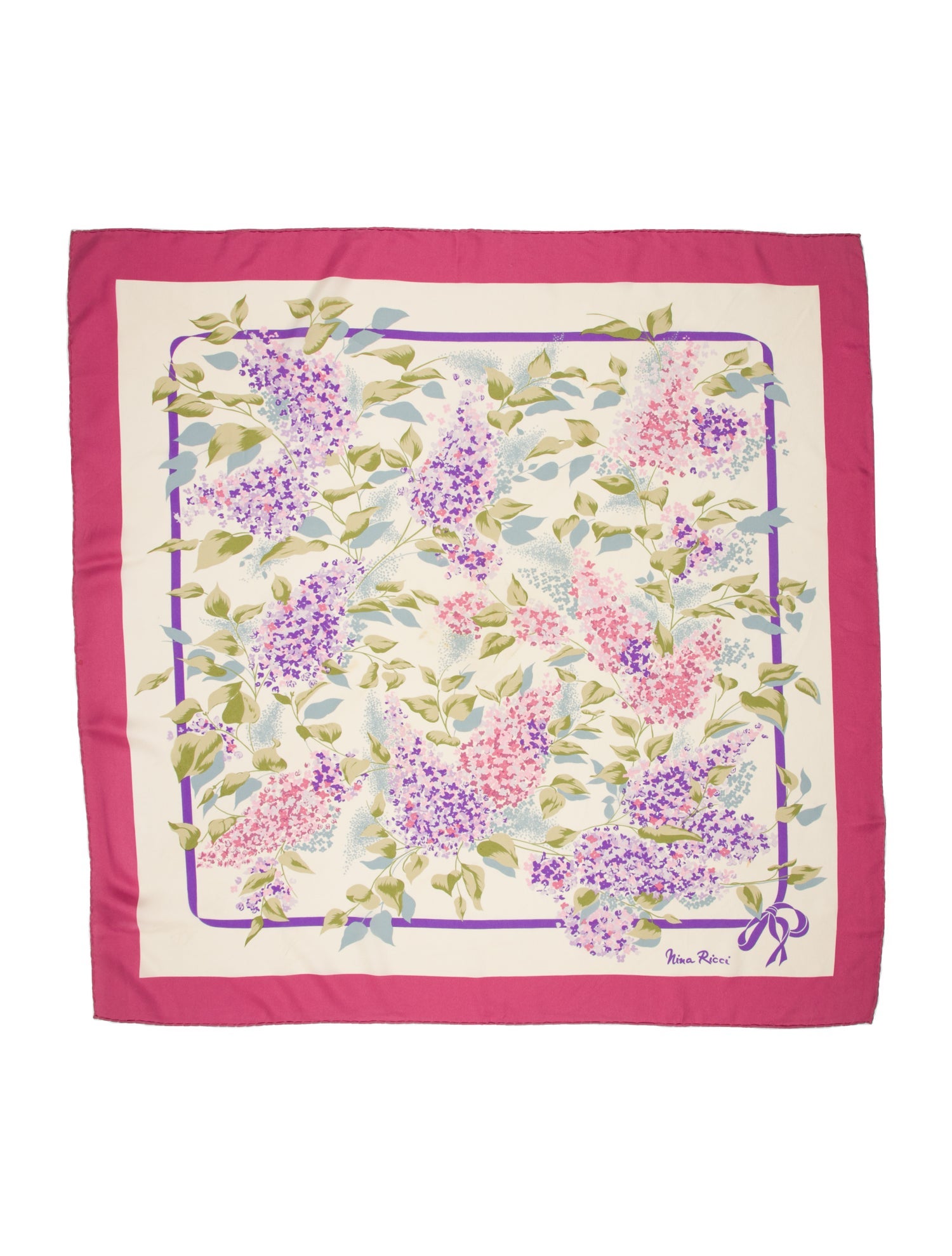 Nina Ricci Silk Floral Print Scarf