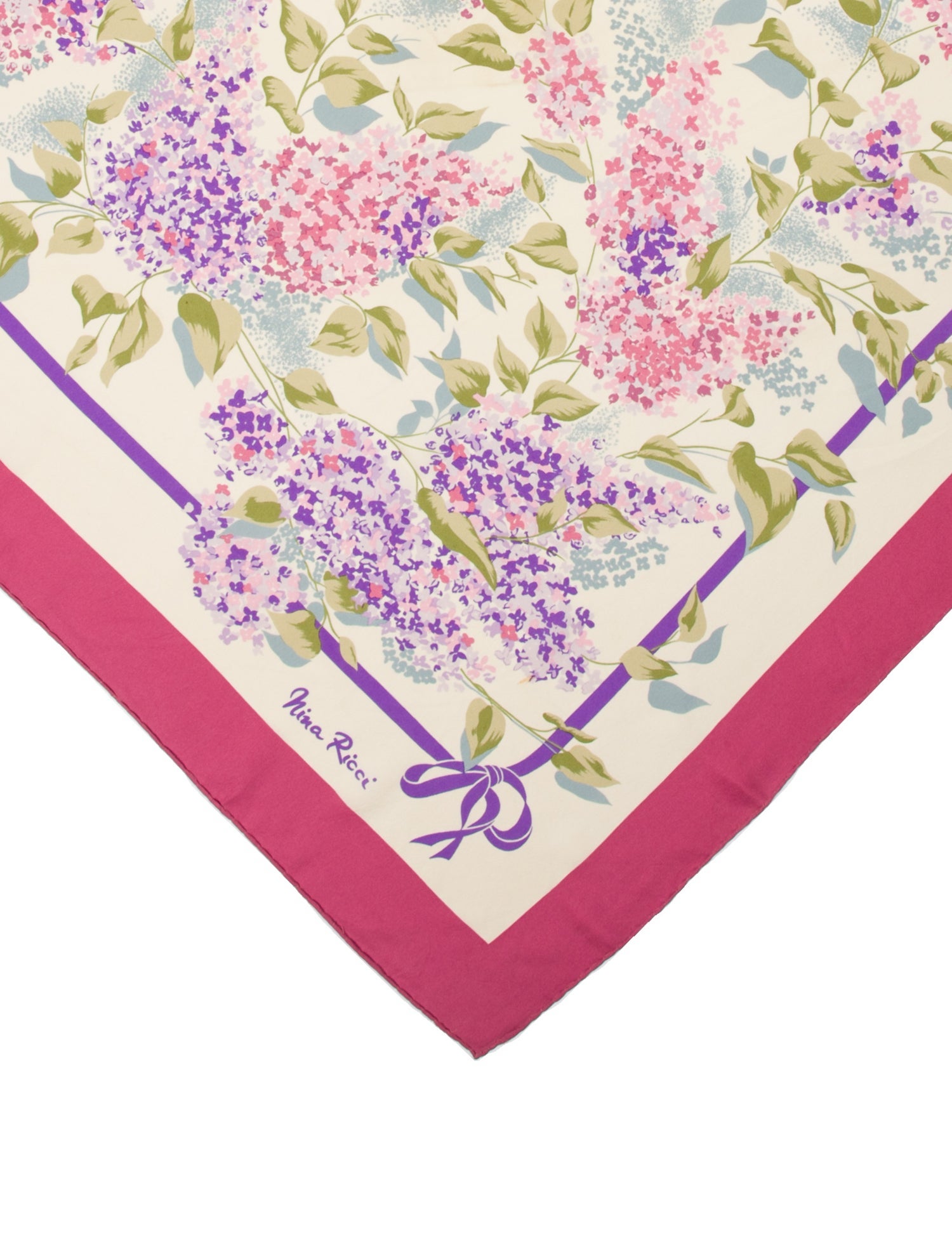 Nina Ricci Silk Floral Print Scarf