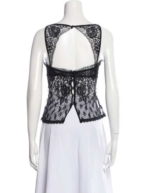 Nina Ricci Lace Pattern Square Neckline Crop Top