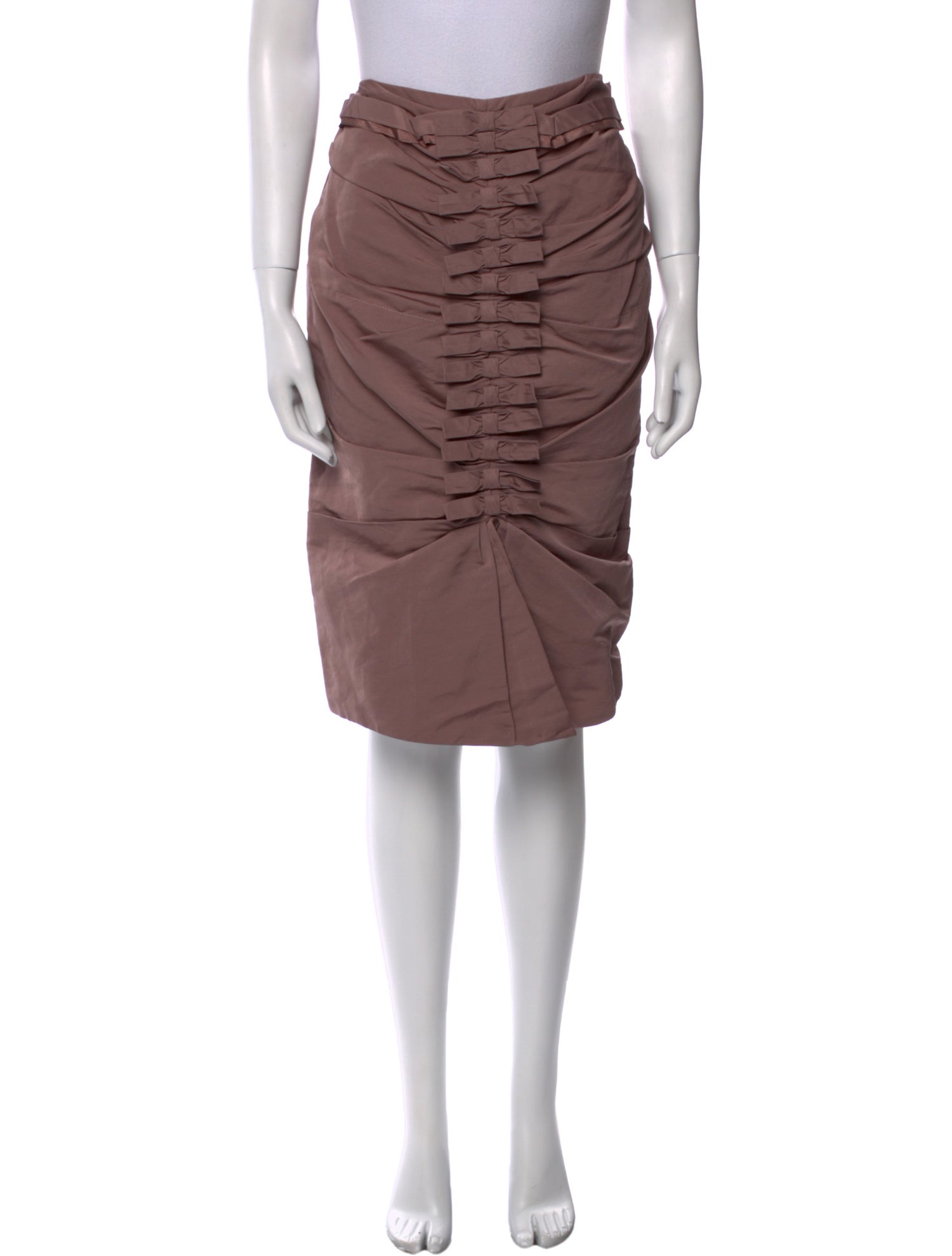Nina Ricci Linen Knee-Length Skirt