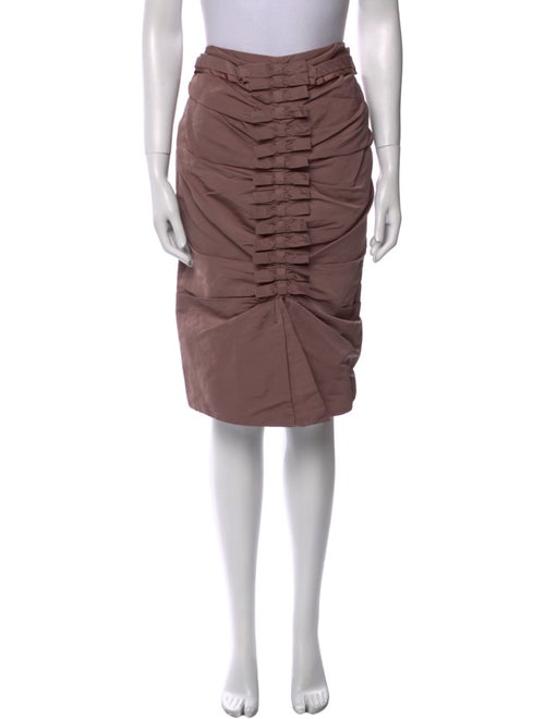 Nina Ricci Linen Knee-Length Skirt
