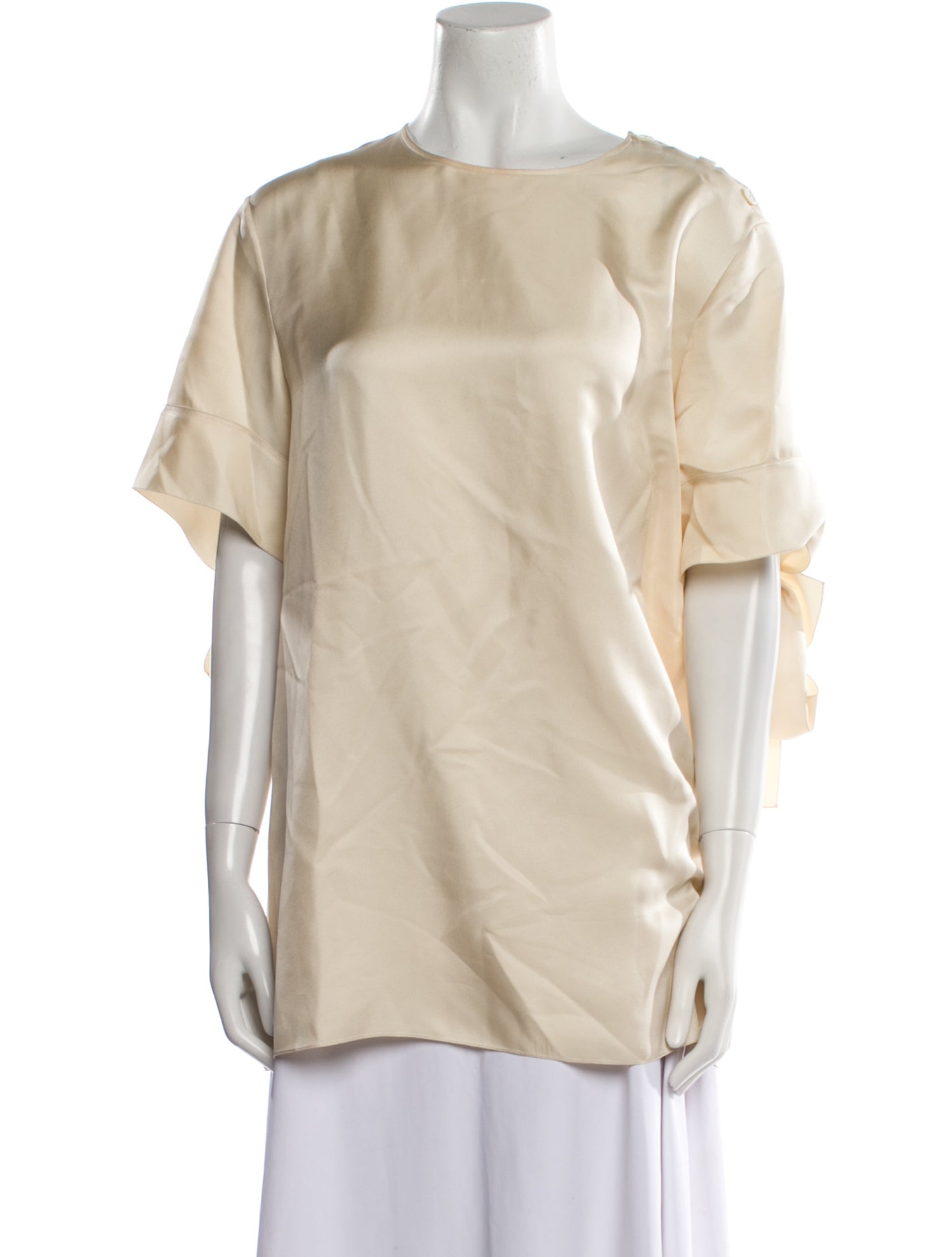 Nina Ricci Silk Crew Neck Blouse
