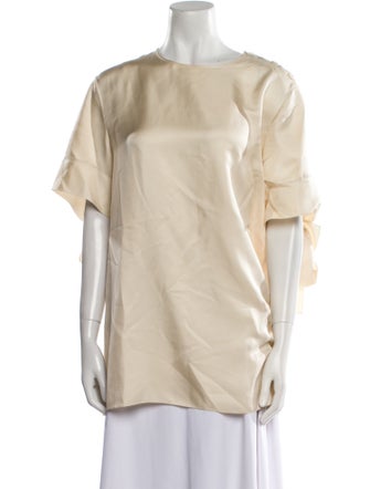 Nina Ricci Silk Crew Neck Blouse