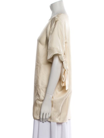 Nina Ricci Silk Crew Neck Blouse