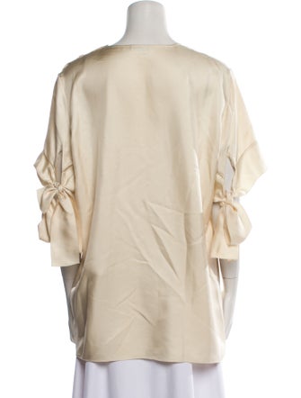 Nina Ricci Silk Crew Neck Blouse