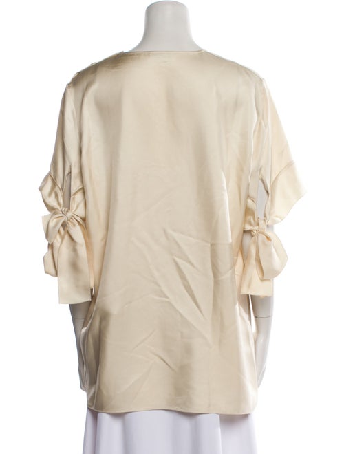 Nina Ricci Silk Crew Neck Blouse