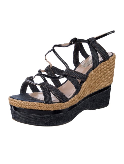 Nina Ricci Denim Braided Accents Espadrilles