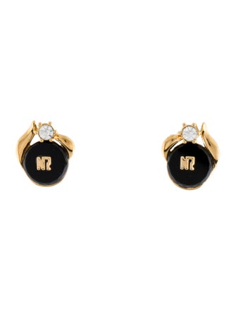 Nina Ricci Crystal Clip-On Earrings