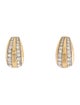 Nina Ricci Crystal Clip-On Hoop Earrings