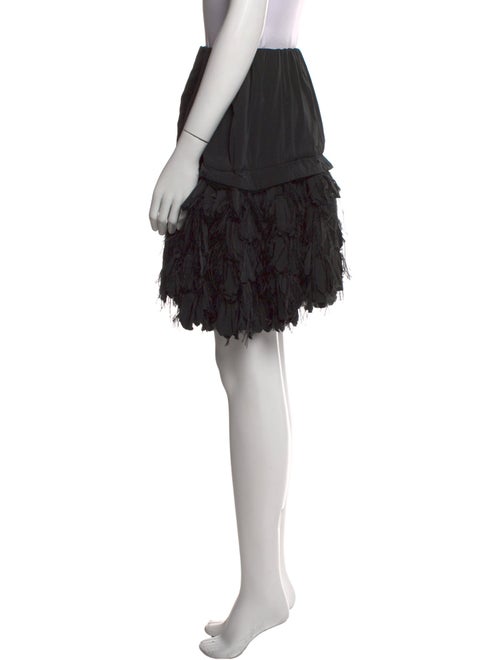 Nina Ricci Feather Trim Knee-Length Skirt
