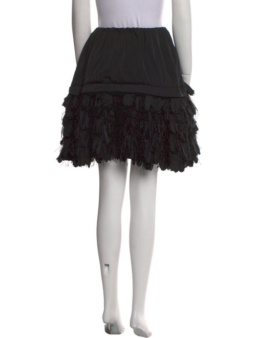 Nina Ricci Feather Trim Knee-Length Skirt