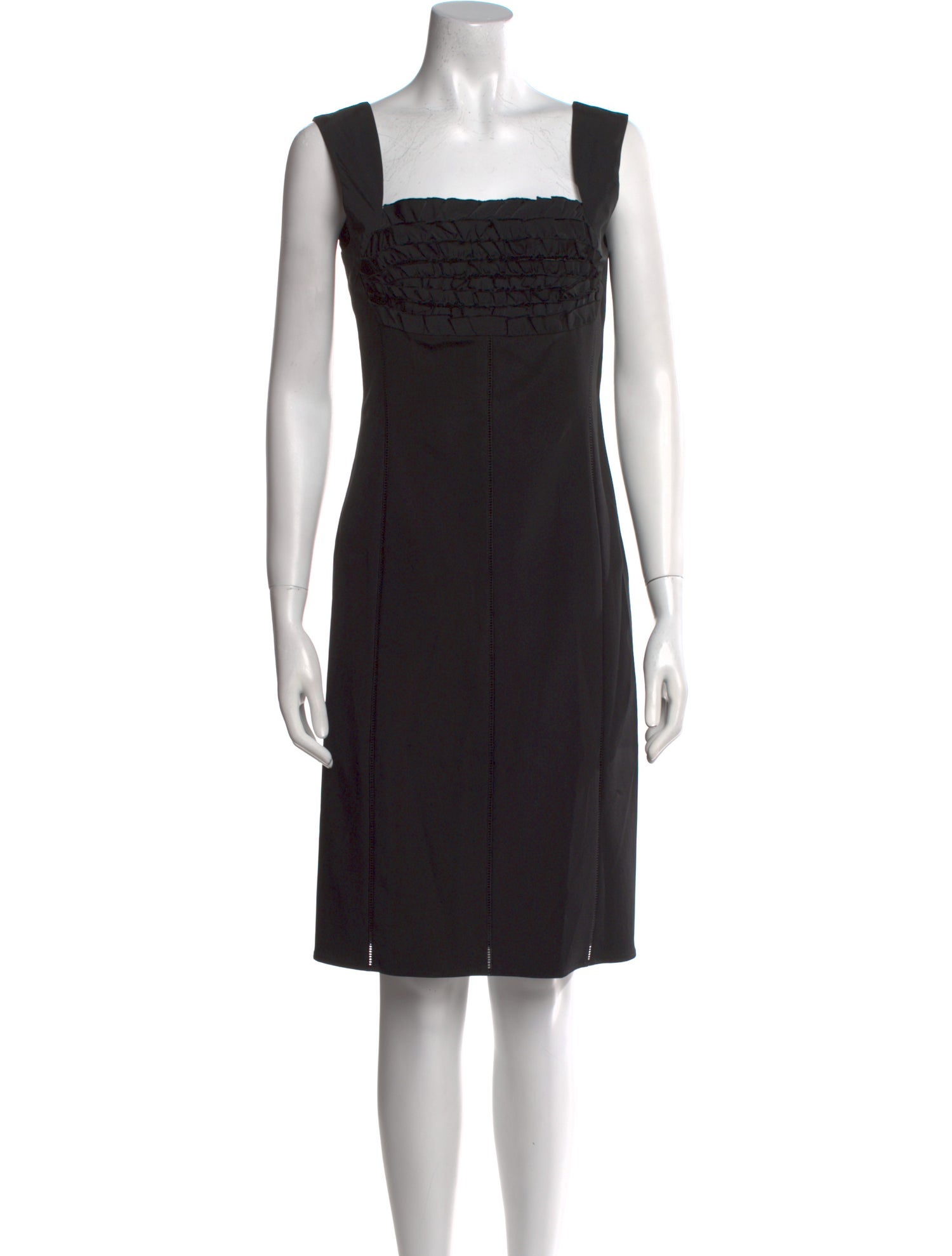 Nina Ricci Square Neckline Knee-Length Dress