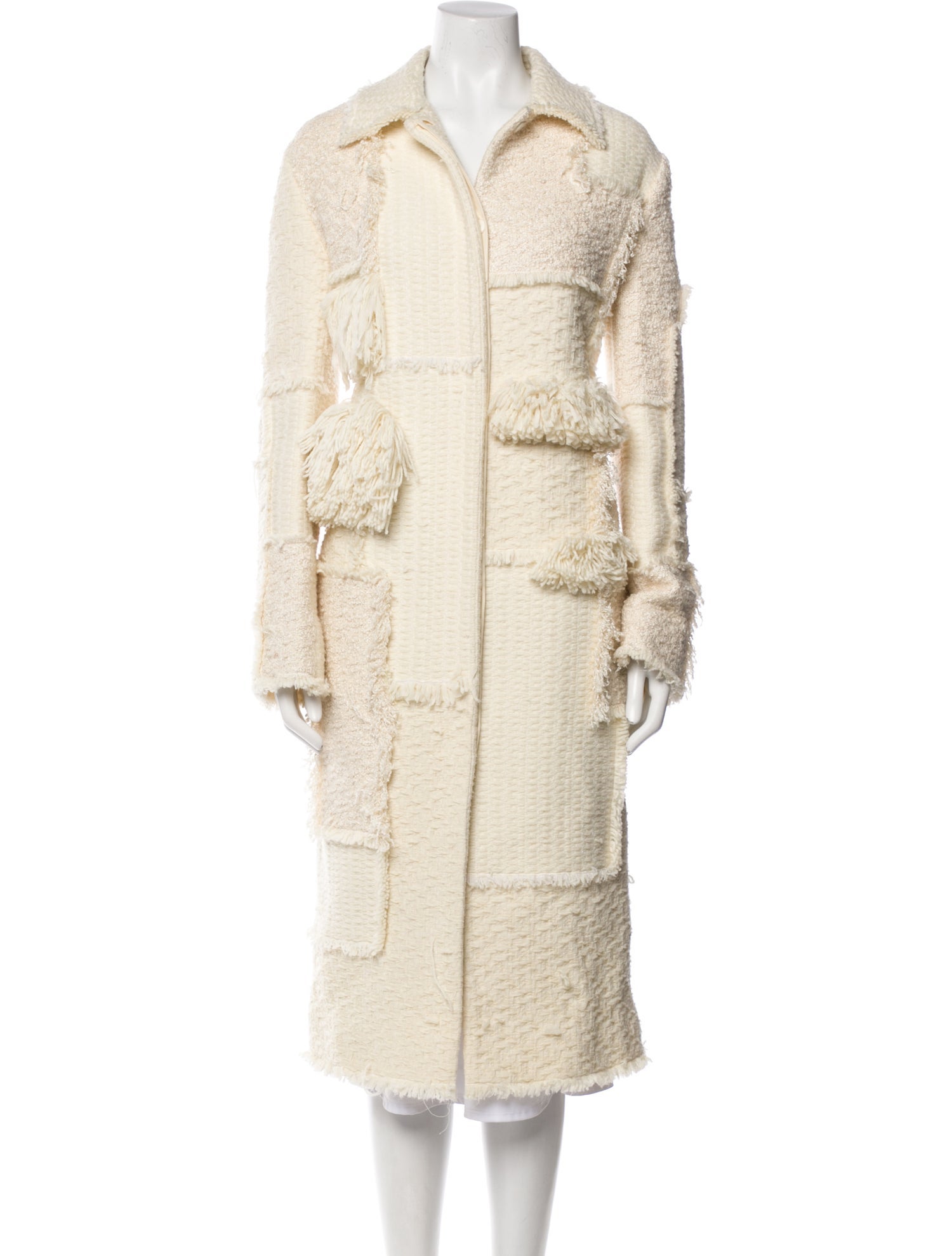 Nina Ricci Virgin Wool Faux Fur Coat