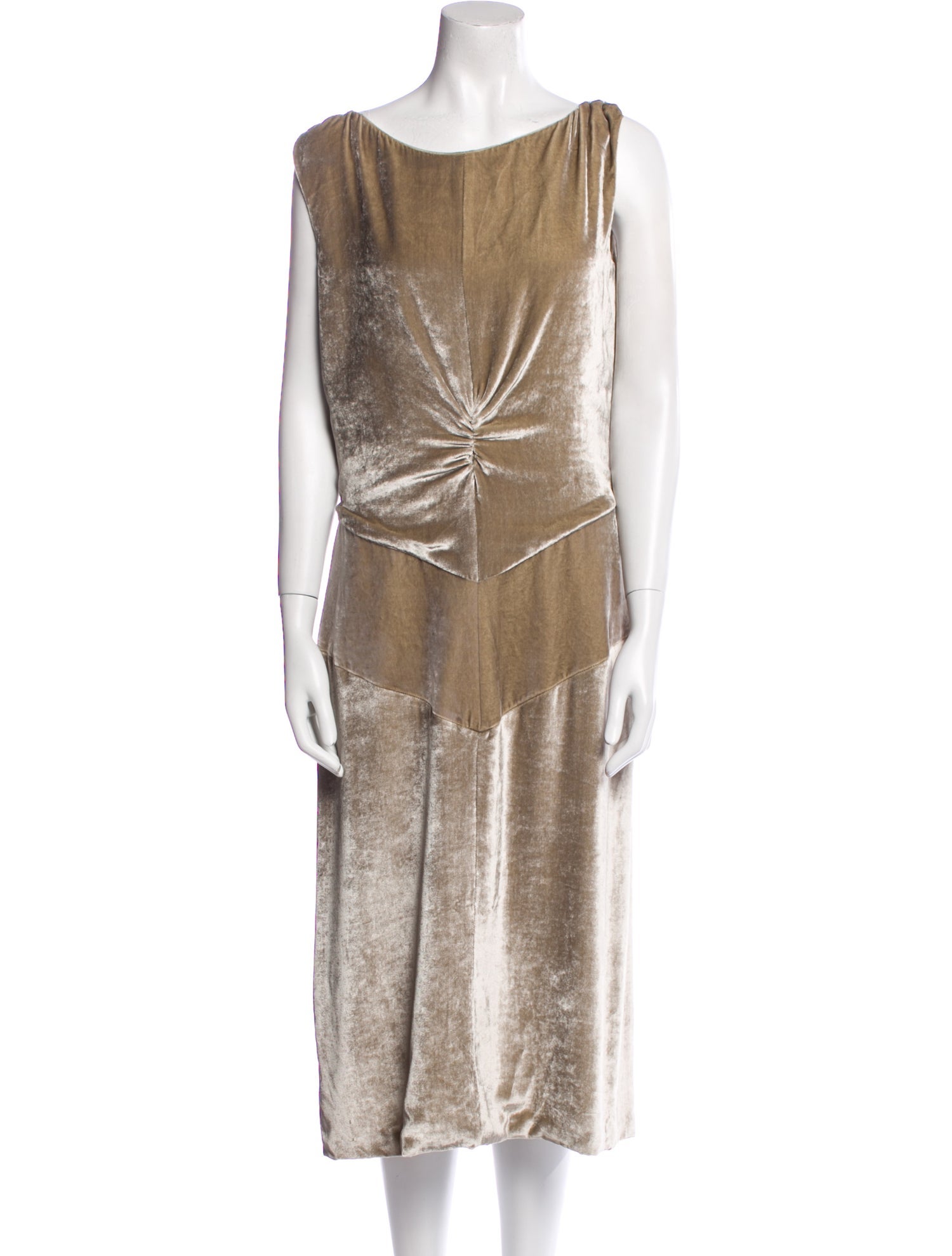 Nina Ricci Bateau Neckline Midi Length Dress