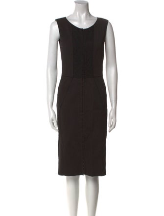 Nina Ricci Scoop Neck Knee-Length Dress