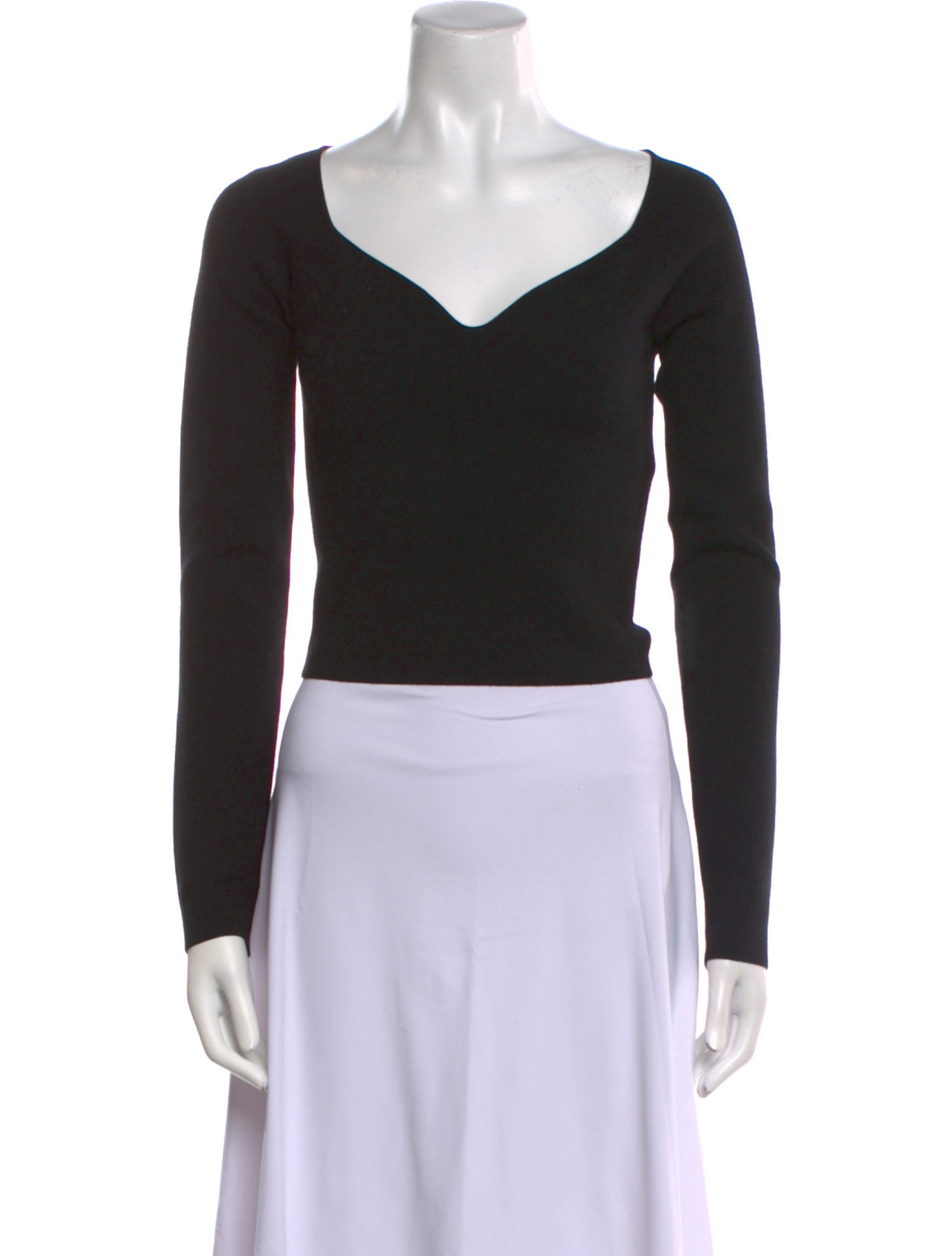 Nina Ricci Wool V-Neck Bodysuit