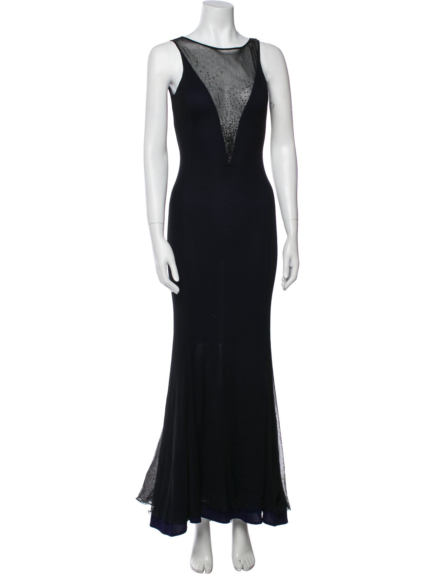 Nina Ricci Scoop Neck Long Dress