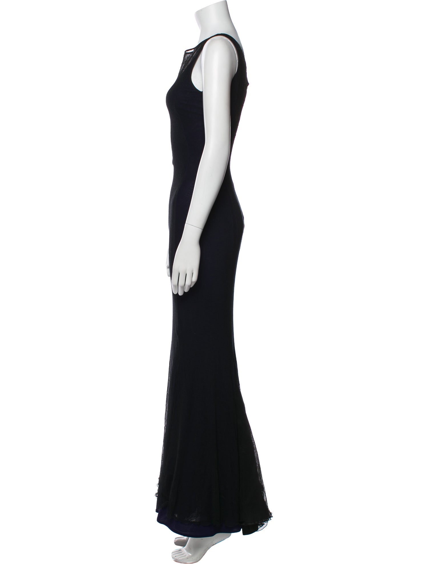 Nina Ricci Scoop Neck Long Dress