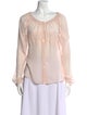 Nina Ricci Scoop Neck Long Sleeve Blouse