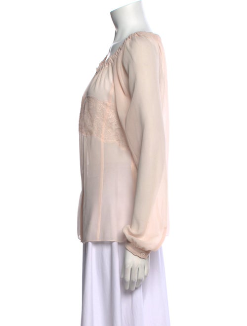 Nina Ricci Scoop Neck Long Sleeve Blouse