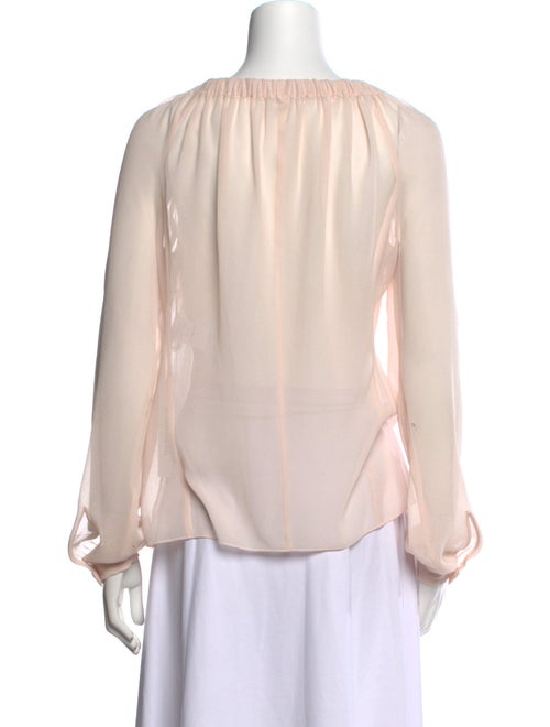 Nina Ricci Scoop Neck Long Sleeve Blouse