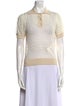 Nina Ricci Silk Lace Pattern Polo