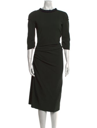 Nina Ricci Crew Neck Midi Length Dress