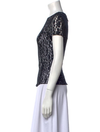 Nina Ricci Lace Animal Print T-Shirt