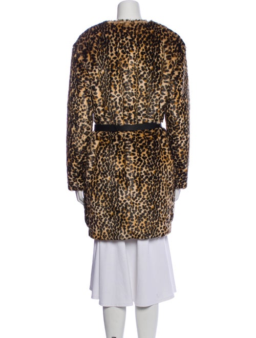 Nina Ricci Faux Fur Animal Print Faux Fur Coat