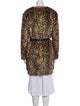 Nina Ricci Faux Fur Animal Print Faux Fur Coat