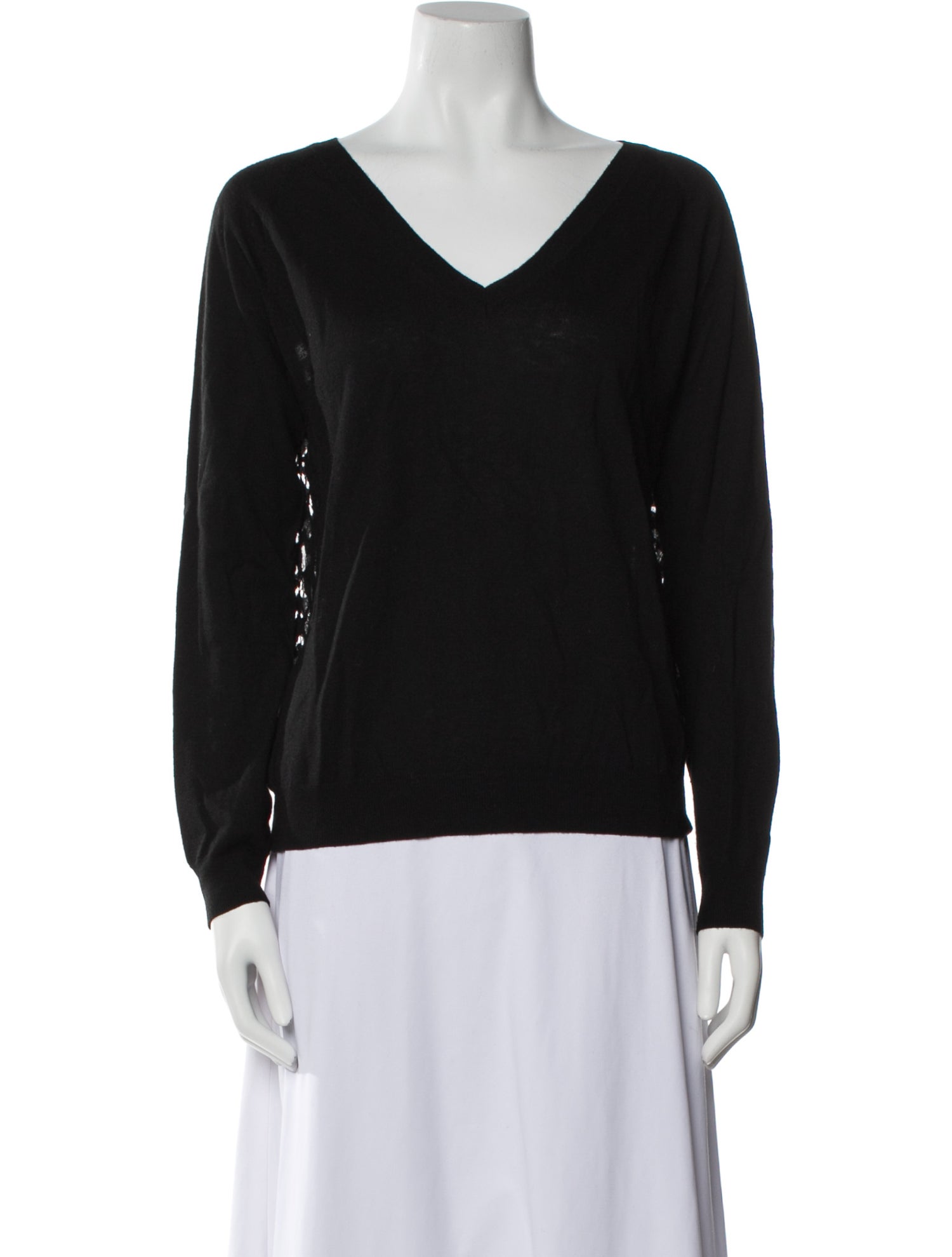 Nina Ricci Silk V-Neck Sweater