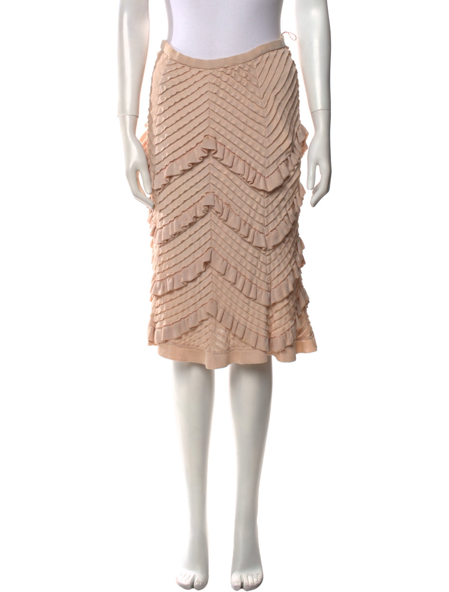 Nina Ricci Silk Knee-Length Skirt