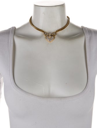 Nina Ricci Crystal Heart Pendant Necklace