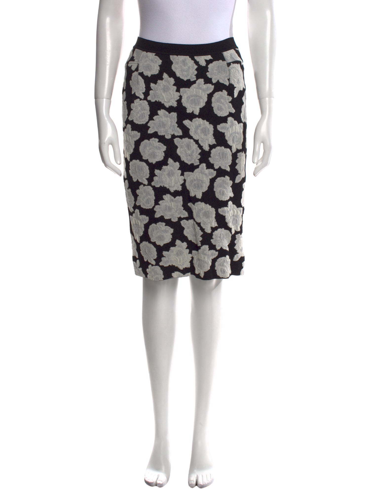 Nina Ricci Floral Print Knee-Length Skirt
